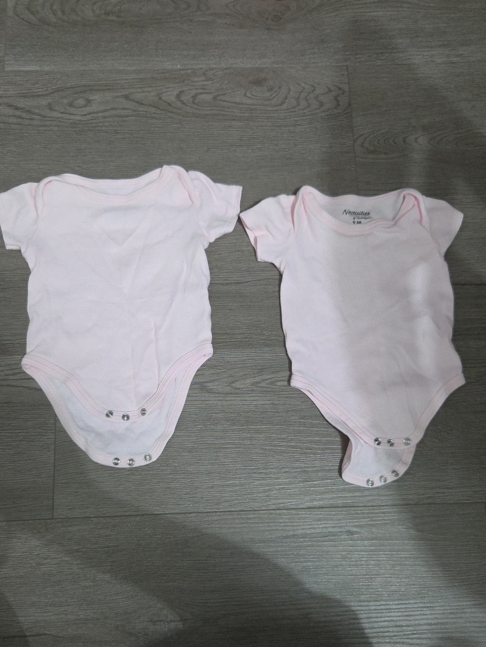 Gerber Baby Light Pink Short Sleeve Bodysuits - Set of 2